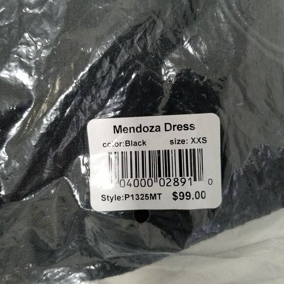 NWT Peach Mendoza Dress‎ Size XXS Color Black - Picture 5 of 6